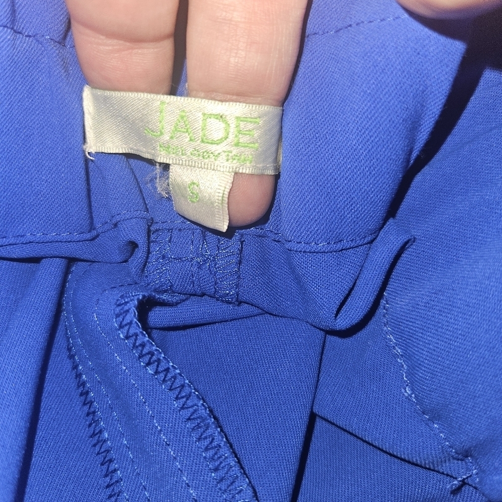 Jade Womans Blue Elastic Waist Shorts Size S - Picture 8 of 10